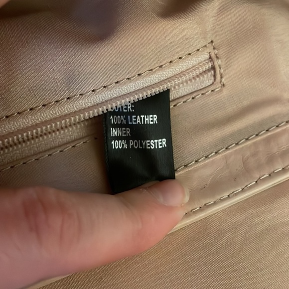 Pink leather clutch evening handbag - Picture 8 of 9